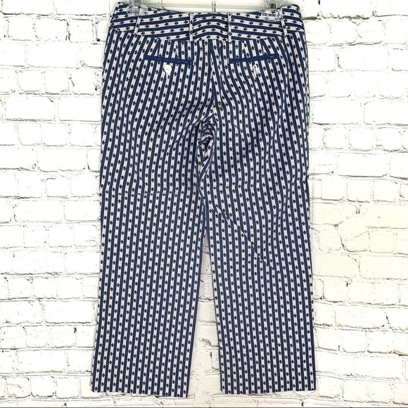 EUC-VINTAGE 90s Ann Taylor Loft, Stretch, Printed, Cropped,Pockets,St Leg Pants - Picture 8 of 14